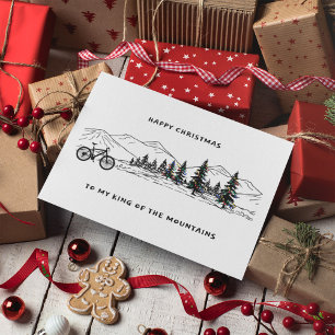 To My King Of The Mountains Biker Christmas Lights Holiday Card