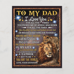 To My Lion Dad Gift, Dad Birthday Gift Idea Flyer