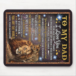 To My Lion Dad Gift, Dad Birthday Gift Idea Mouse Pad