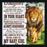 To My Lion Daughter Gift, Daughter Birthday Gift Poster<br><div class="desc">To My Lion Daughter Gift,  Daughter Birthday Gift</div>