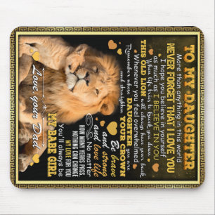 To My Lion Wife Birthday Gift, Love Wife Gift Idea Mouse Pad
