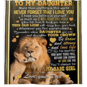To My Lion Wife Birthday Gift, Love Wife Gift Idea Shower Curtain