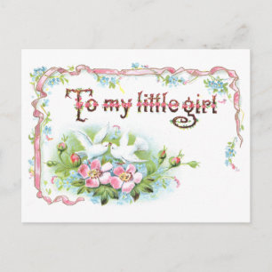 To My Little Girl Postcard