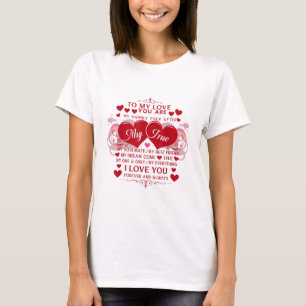To My Love I Love You Forever And Always Soulmate T-Shirt