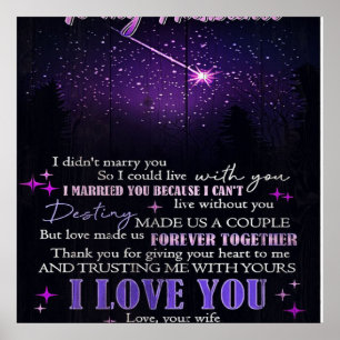 To My Love My Husband   Cute Quotes Gift   Poster