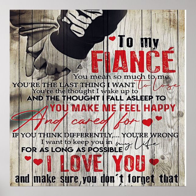 To My Love | My Husband Present | Cute Quotes Gift Poster (Front)
