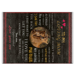 To My Loving Mum From Son Cutting Board