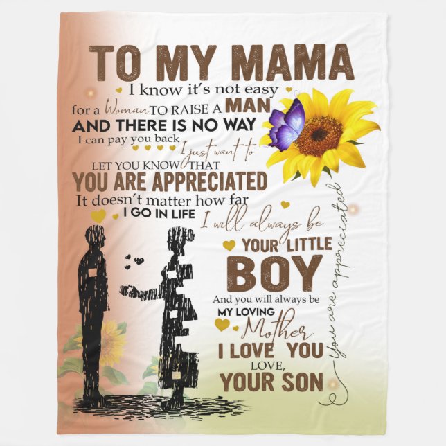 to my mama blanket from daughter,  gift for mum (Front)