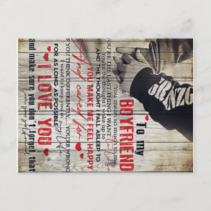 To My Man Gift, Personalised Gift To My Husband Announcement Postcard
