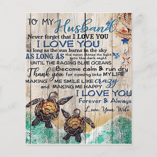 To My Man Gift, Personalised Gift To My Husband Flyer (Front)