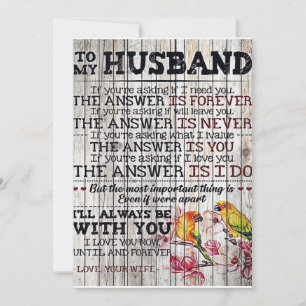 To My Man Gift, Personalised Gift To My Husband Holiday Card