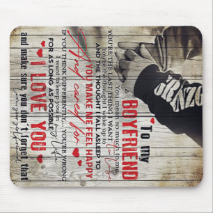 To My Man Gift, Personalised Gift To My Husband Mouse Pad
