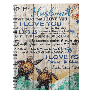 To My Man Gift, Personalised Gift To My Husband Notebook