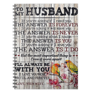 To My Man Gift, Personalised Gift To My Husband Notebook
