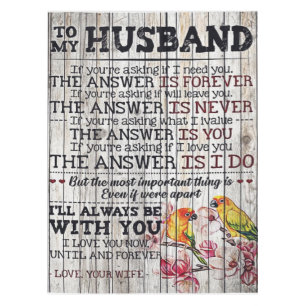 To My Man Gift, Personalised Gift To My Husband Tablecloth