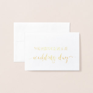 To My Matron of Honor on My Wedding Day Thank You Foil Card