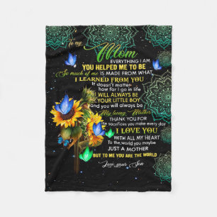 To My Mom Everything, From Your son Fleece Blanket