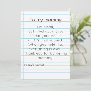 To My Mommy for First Mother's day personalized  Invitation