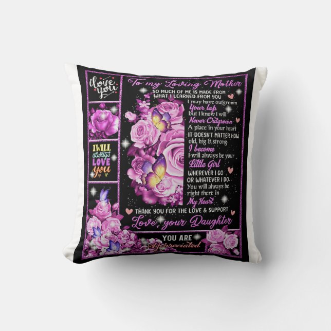 To My Mother Birthday Gift, Love Mum Gift Idea Cushion (Front)