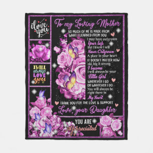 To My Mother Birthday Gift, Love Mum Gift Idea Fleece Blanket