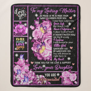 To My Mother Birthday Gift, Love Mum Gift Idea Sherpa Blanket