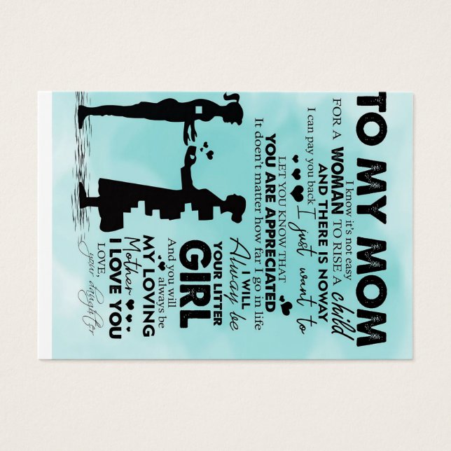 To my mother design | Letter to mummy (Front)