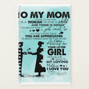 To my mother design Letter to mummy Planner