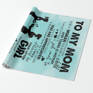 To my mother design   Letter to mummy Wrapping Paper