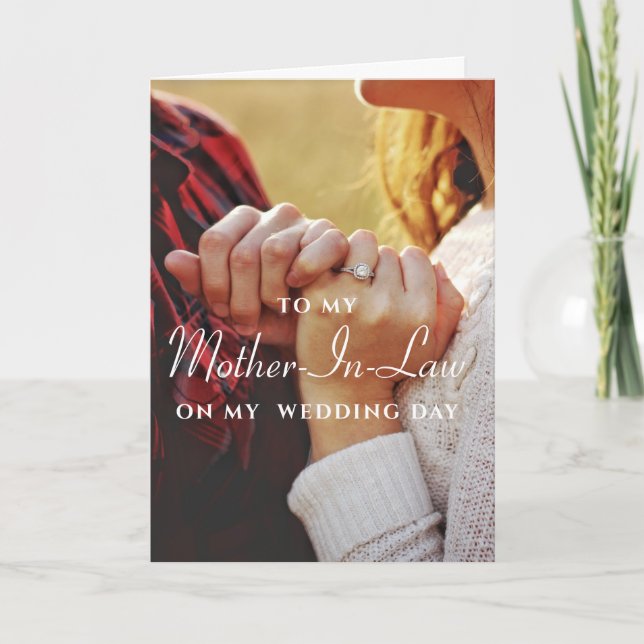 To My Mother-in-law, Minimalist Wedding Card  (Front)
