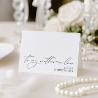 "To My Mother-In-Law On My Wedding Day" Card