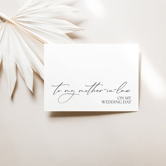 "To My Mother-In-Law On My Wedding Day" Card (Creator Uploaded)