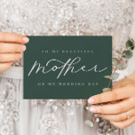 To My Mother On My Wedding Emerald Blank Card<br><div class="desc">We are always adding new designs daily!</div>
