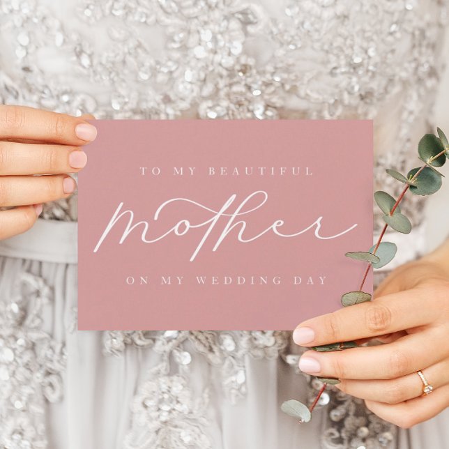 To My Mother On My Wedding Pink Blank Folded Card (Creator Uploaded)