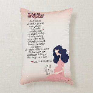 To My Mum For All The Time You Gently Picked Me Up Decorative Cushion