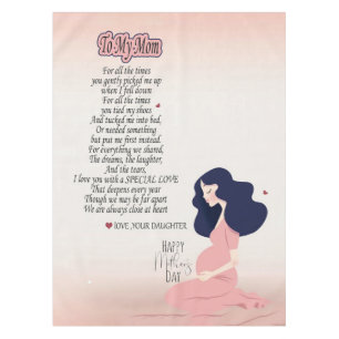 To My Mum For All The Time You Gently Picked Me Up Tablecloth