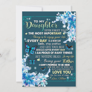 To My Mum Gift,Daughter And Mum,Butterfly Lovers Holiday Card
