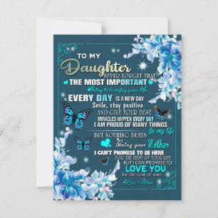 To My Mum Gift,Daughter And Mum,Butterfly Lovers Invitation