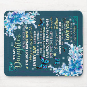 To My Mum Gift,Daughter And Mum,Butterfly Lovers Mouse Pad