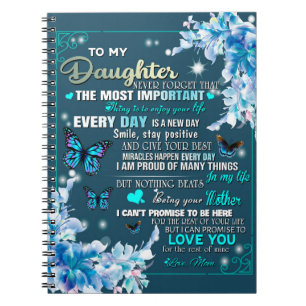 To My Mum Gift,Daughter And Mum,Butterfly Lovers Notebook