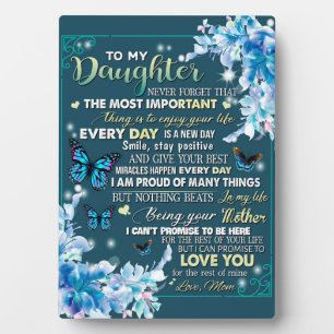 To My Mum Gift,Daughter And Mum,Butterfly Lovers Plaque