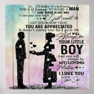 To My Mum Letter, Best Gift For Mummy Poster