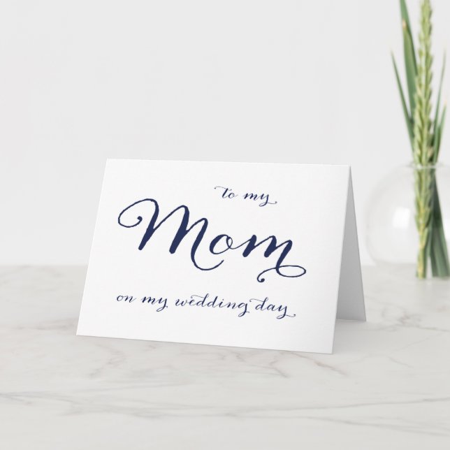 To My Mum On My Wedding Day Card (Front)