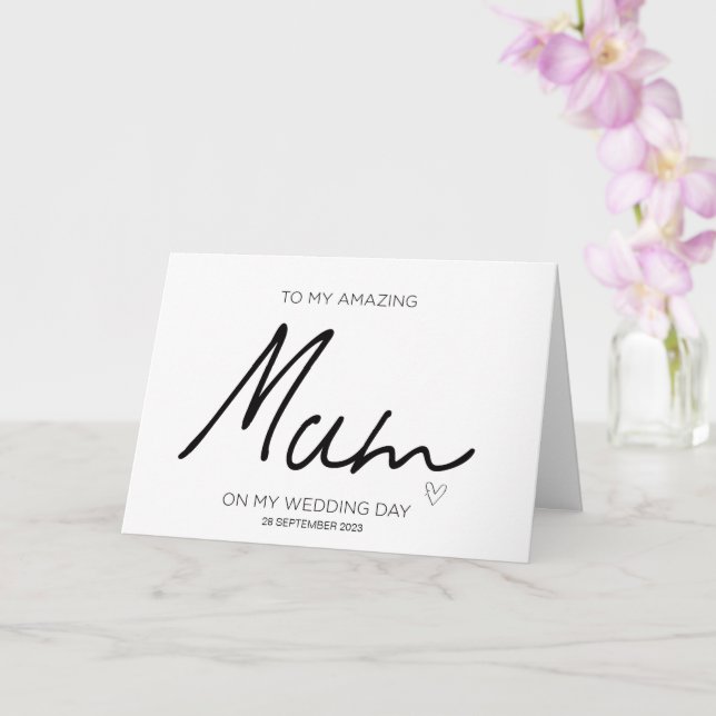 To My Mum Wedding Thank You For Brides Mother Card (Orchid)