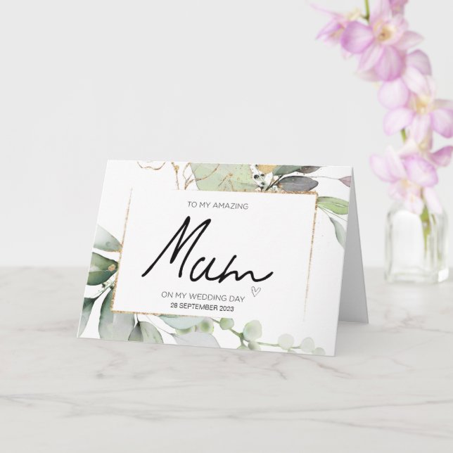 To My Mum Wedding Thank You For Brides Mother Card (Orchid)