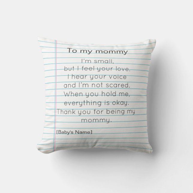 To My Mummy for First Mother's day personalised  Cushion (Front)