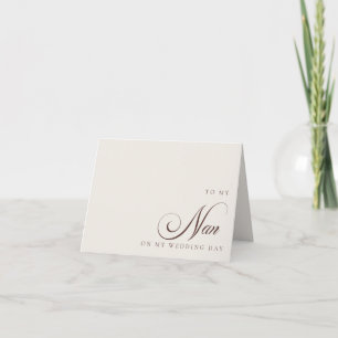 To My Nan On My Wedding Day Message Card