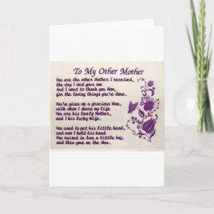 To My Other Mother; Thank You Card
