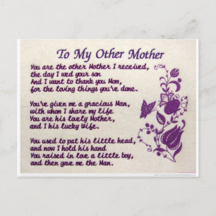 To My Other Mother; Thank You Postcard