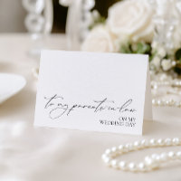 "To My Parents-in-law On My Wedding Day" Card