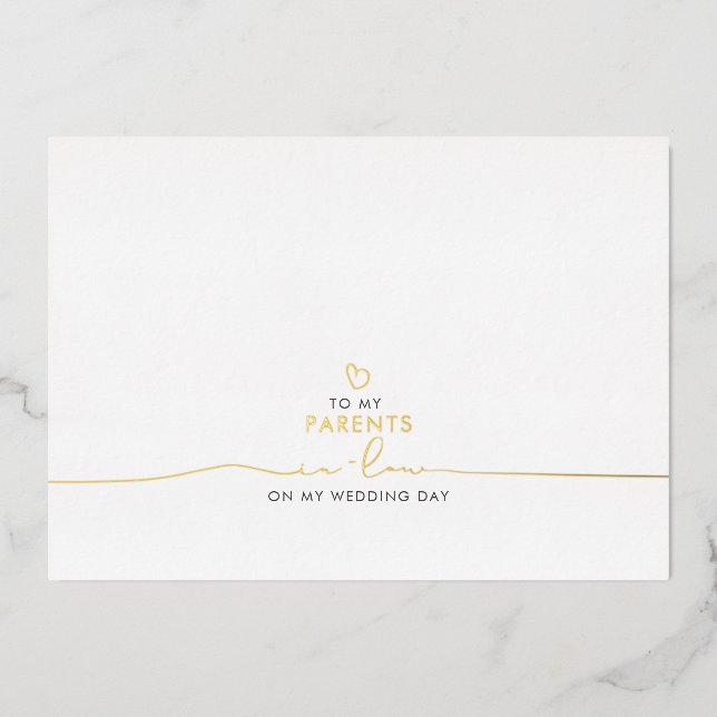 To My Parents In-Law Wedding Message (Front)